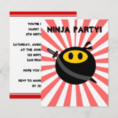 Ninja-gezicht Kaart (Voorkant / Achterkant)