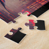 Ninja ghosts fantasy grafische abstracte kunst legpuzzel (Zijkant)