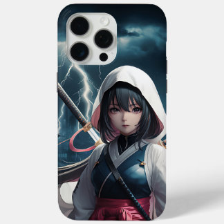 Ninja Girl Art - Dynamische en felle krijger iPhone 15 Pro Max Hoesje