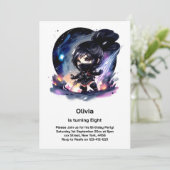 Ninja Girl Birthday Uitnodiging (Staand voorkant)