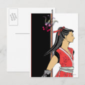 NINJA GIRL BRIEFKAART (Voorkant / Achterkant)