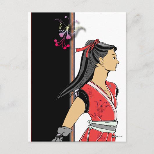 NINJA GIRL BRIEFKAART (Voorkant)