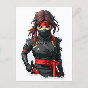 Ninja Girl Briefkaart