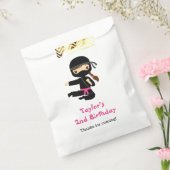 Ninja Girl Favor Bags - gepersonaliseerde verjaard Bedankzakje (Gezegeld)
