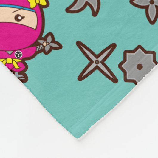 Ninja Girl Fleece Deken (Hoek)