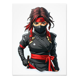 Ninja Girl Foto Afdruk