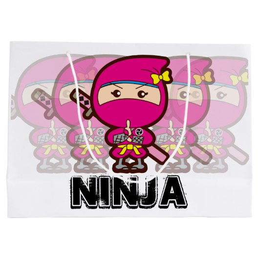 Ninja Girl Groot Cadeauzakje (Achterkant)