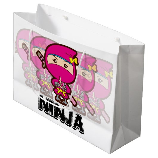 Ninja Girl Groot Cadeauzakje (Voorkant Gekanteld)