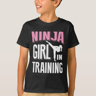 Ninja Girl in Training Karate Taekwondo S voor Mei T-shirt