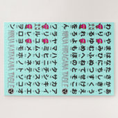 Ninja Girl Japanese Hiragana & Katakana Table Legpuzzel (Horizontaal)
