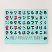 Ninja Girl Japanese Hiragana Table Legpuzzel (Horizontaal)