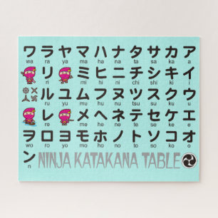 Ninja Girl Japans Katakana Tabel Legpuzzel