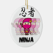 Ninja Girl Keramisch Ornament (Rechts)