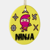 Ninja Girl Keramisch Ornament (Rechts)