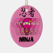 Ninja Girl Keramisch Ornament (Rechts)