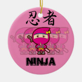 Ninja Girl Keramisch Ornament (Voorkant)