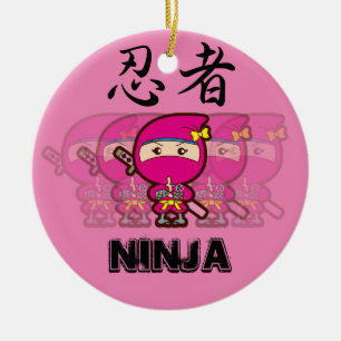 Ninja Girl Keramisch Ornament