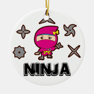 Ninja Girl Keramisch Ornament