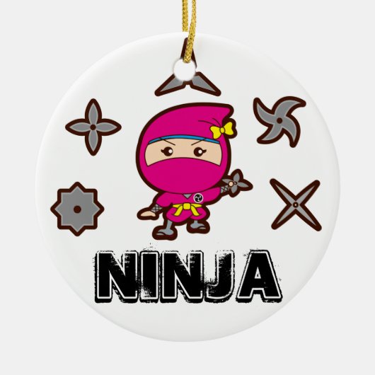 Ninja Girl Keramisch Ornament (Voorkant)