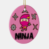 Ninja Girl Keramisch Ornament (Rechts)