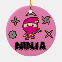 Ninja Girl Keramisch Ornament