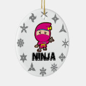 Ninja Girl Keramisch Ornament (Rechts)