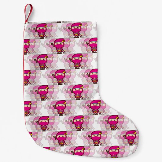 Ninja Girl Kleine Kerstsok (Voorkant)