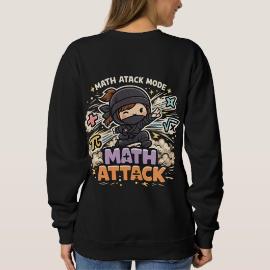 Ninja Girl Math – Math Attack Mode | Diseño divert Trui (Achterkant)
