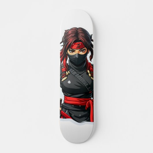 Ninja Girl Persoonlijk Skateboard (Voorkant)