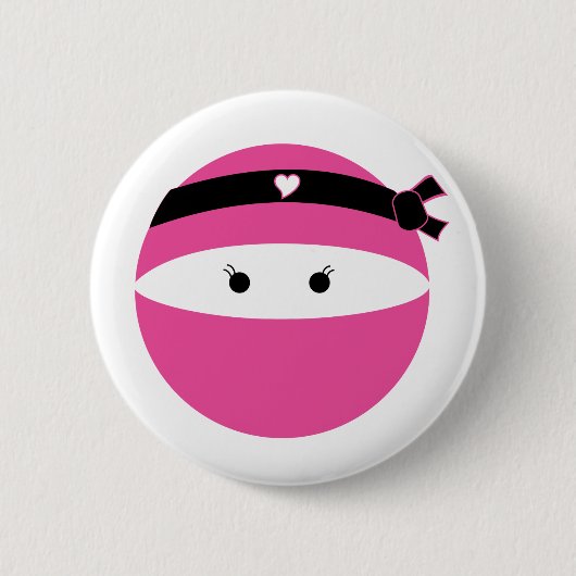 Ninja Girl Ronde Button 5,7 Cm (Voorkant)