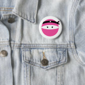 Ninja Girl Ronde Button 5,7 Cm (In situ)