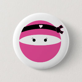 Ninja Girl Ronde Button 5,7 Cm