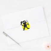 Ninja Girl Ronde Sticker (Envelop)