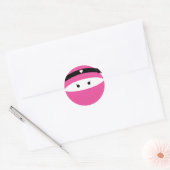 Ninja Girl Ronde Sticker (Envelop)