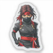 Ninja Girl Sticker (Voorkant)