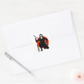 Ninja Girl Vierkante Sticker (Envelop)