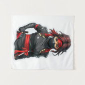 Ninja Girl Wandkleed (Voorkant (horizontaal))