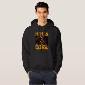Ninja Girl Warrior Grappig Hoodie (Voorkant volledig)