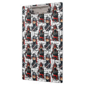 Ninja Girls Anime With Text Pattern Design Klembord (Links)