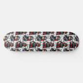 Ninja Girls Anime With Text Pattern Design Persoonlijk Skateboard (Horizontaal)