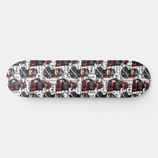 Ninja Girls Anime With Text Pattern Design Persoonlijk Skateboard (Horizontaal)