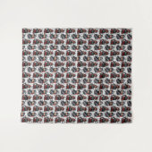 Ninja Girls Anime With Text Pattern Design Wandkleed (Voorkant (horizontaal))