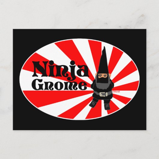 Ninja Gnome Briefkaart (Voorkant)