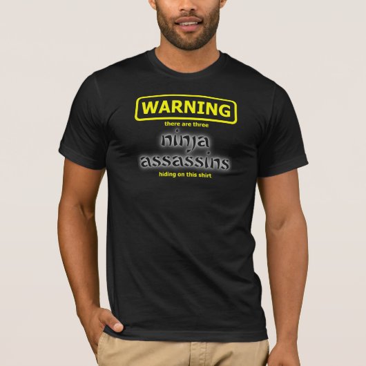 Ninja Grappig Moordenaar Shirt Humor (Voorkant)