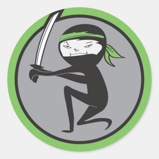 Ninja Green Belt Stickers (Voorkant)