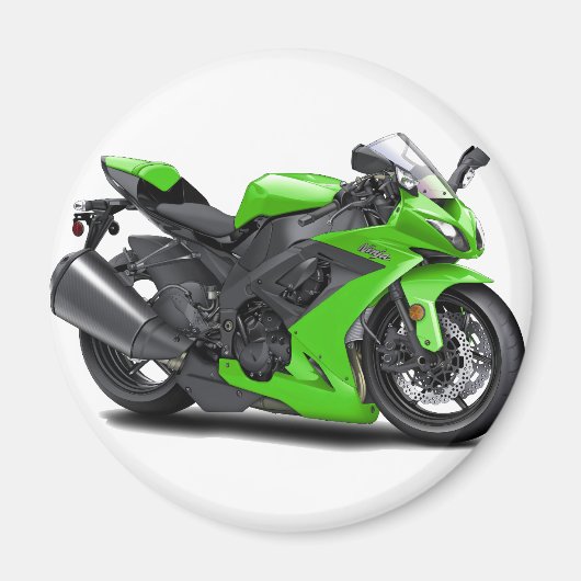 Ninja Green Bike Magneet (Voorkant)