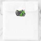 Ninja Green Bike Ronde Sticker (Tas)
