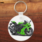 Ninja Green Bike Sleutelhanger (Voorkant)