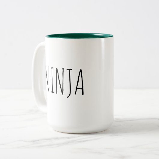 Ninja Green Interior Inside Coffee Mok (Voorkant links)
