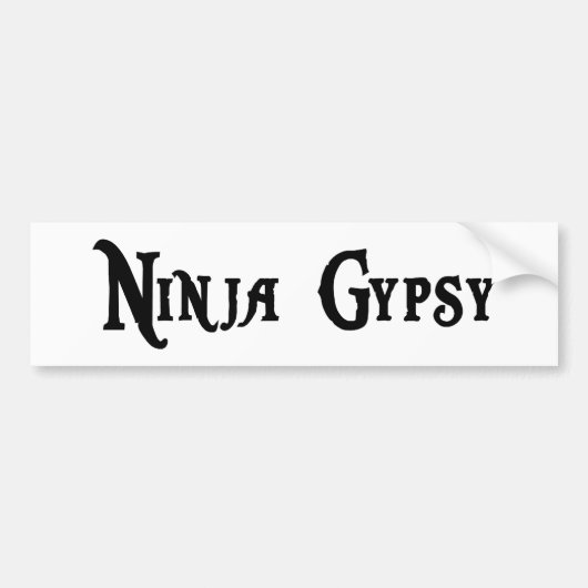 Ninja Gypsy Bumpersticker (Voorkant)
